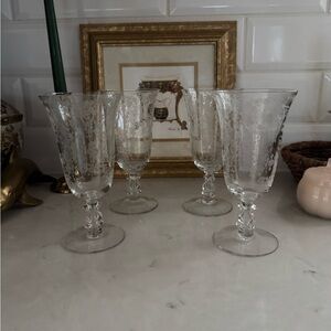 Cambridge DIANE 7 1/8” Ice Tea Goblet  #3575  Set of 4